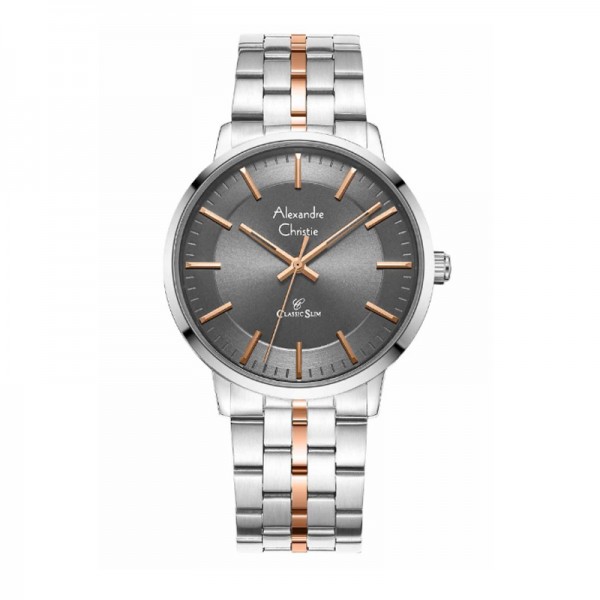 Alexandre Christie AC 8692 Silver Grey Rosegold Man MHBTRDGRG